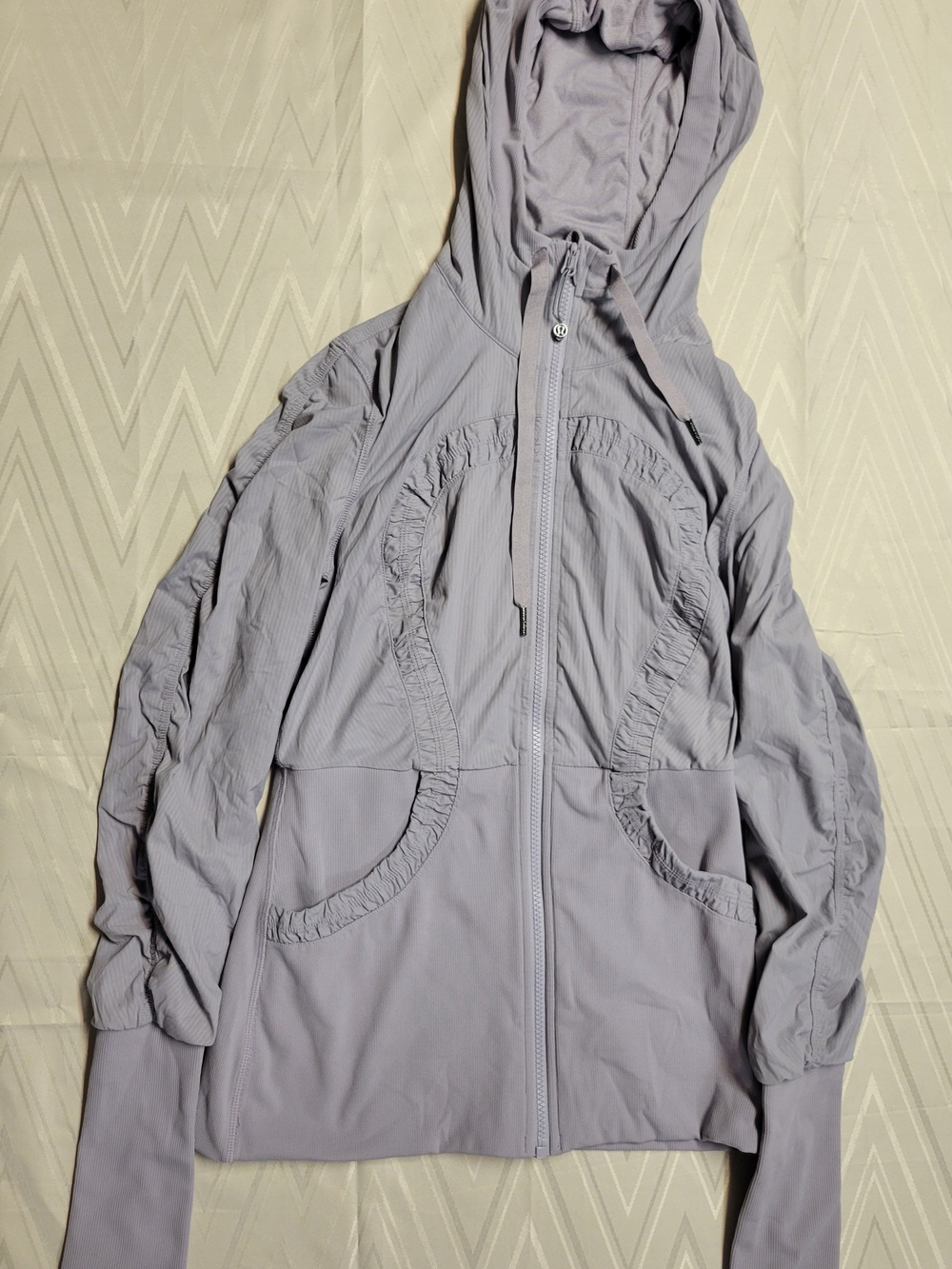 Light Gray Hooded Zip-Up Jacket - Unbranded